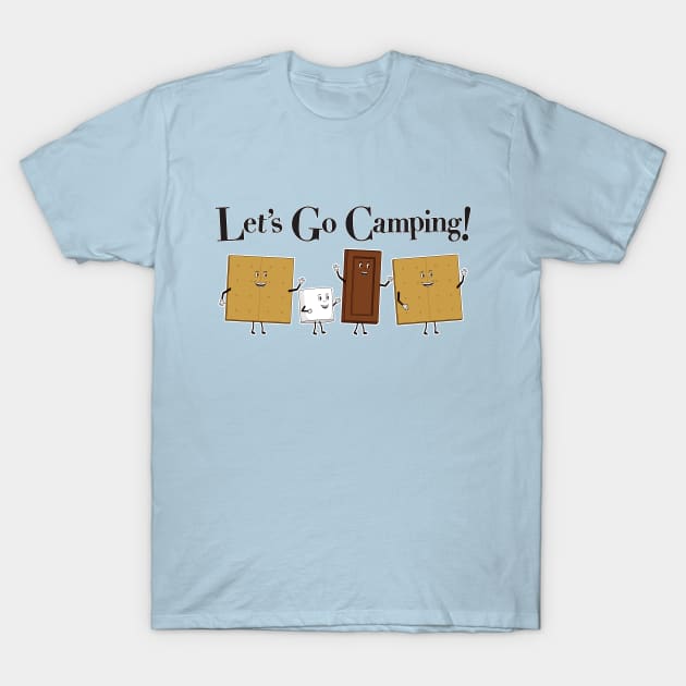 Smores Camping T-Shirt by ElizabethB_Art